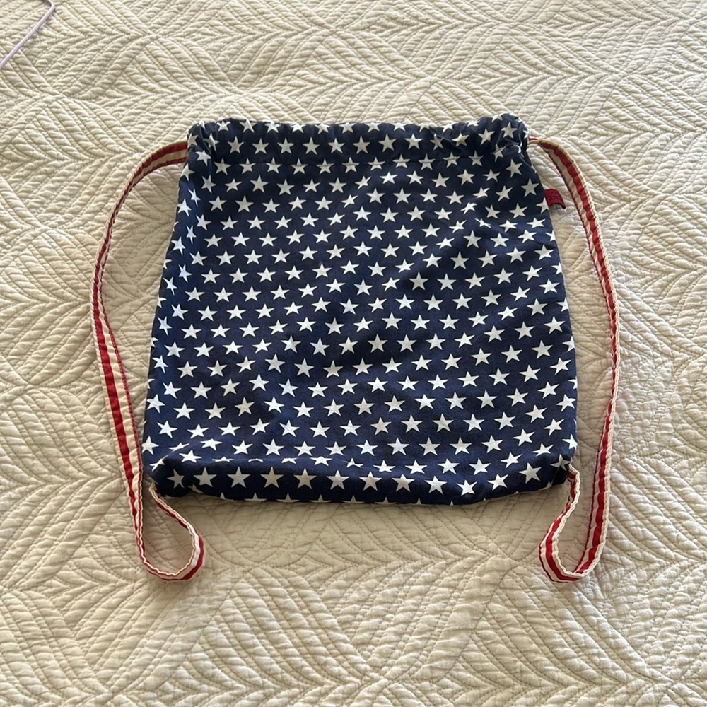 Red White and Blue fabric Backpack